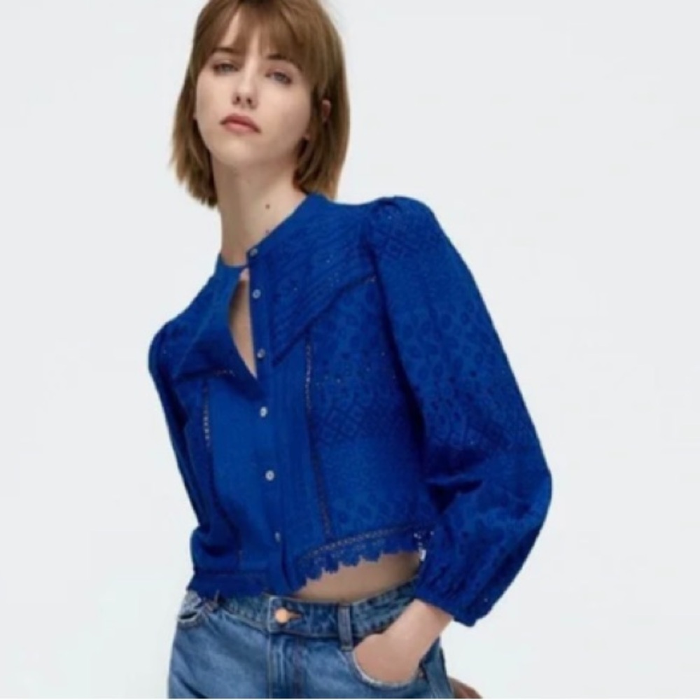 Zara Royal Blue Blouse